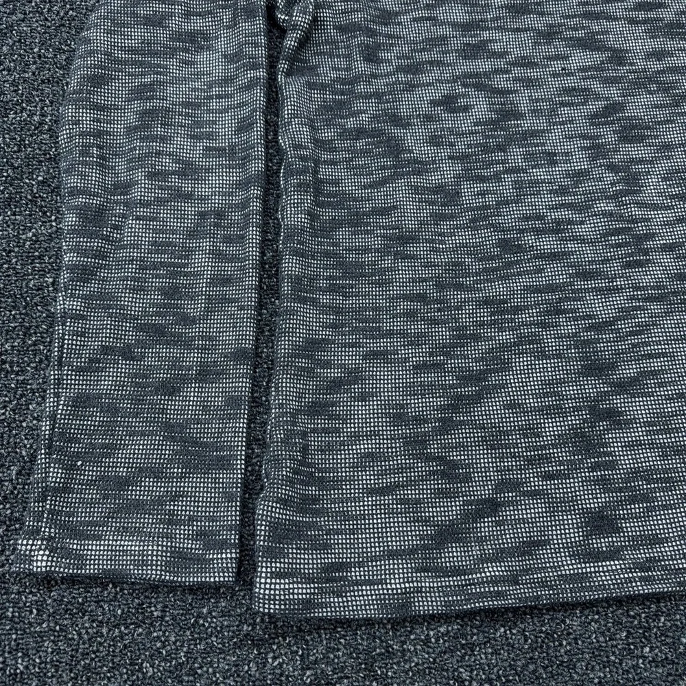 Nike Dri-FIT Waffle Knit‎ Long Sleeve Henley Shirt Mens Large Black Gray Camo